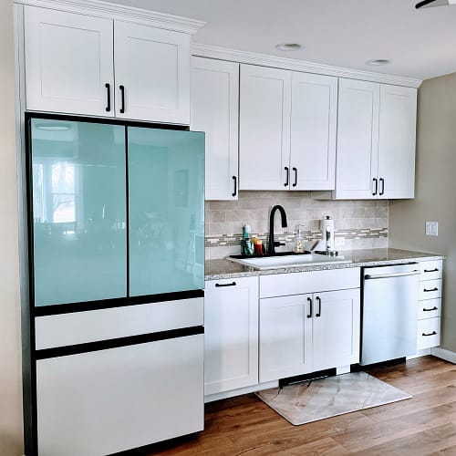 remodel kitchen randolph nj cabinets Randolph NJ Kitchen Remodel with white cabinets by home improvement contractor